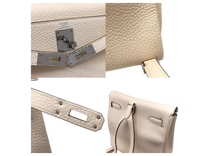 Hermès Hermes Kelly Ad PM Nata Y Stamp Ivory Weiß Rucksack Roh - Ansicht 5