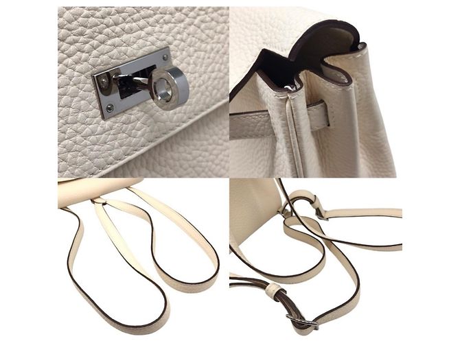 Hermès Hermes Kelly Ad PM Nata Y Stamp Ivory Weiß Rucksack Roh - Ansicht 6
