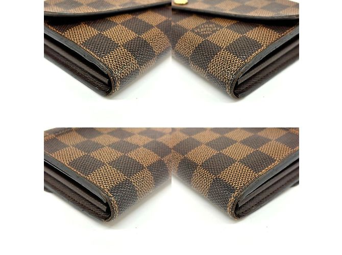 Portefeuille Sarah Damier Ébène Bi-fold Long de Louis Vuitton Damier ebène - vue 3