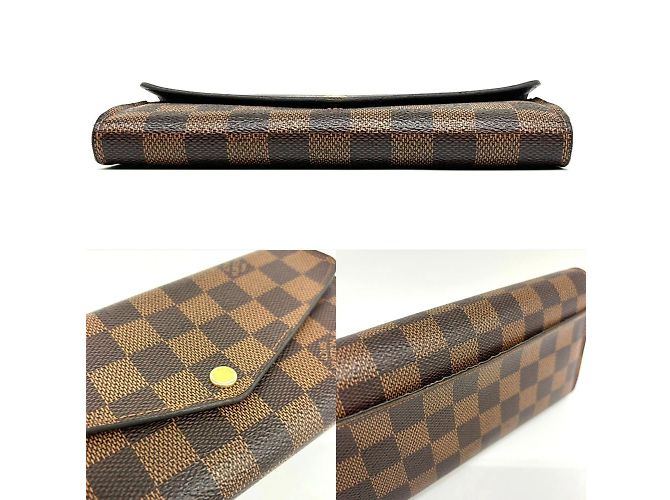 Portefeuille Sarah Damier Ébène Bi-fold Long de Louis Vuitton Damier ebène - vue 4
