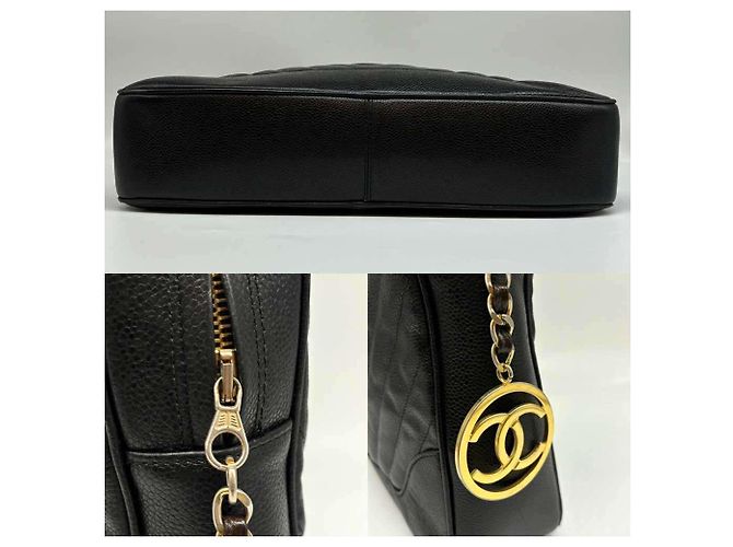 Bolsa de mão em couro caviar Chanel Preto - vista 4