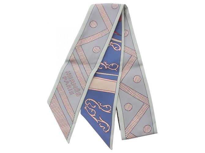 Hermès Foulard in seta Hermes Twilly Balade En Berline Marrone Multicolore - vista 2