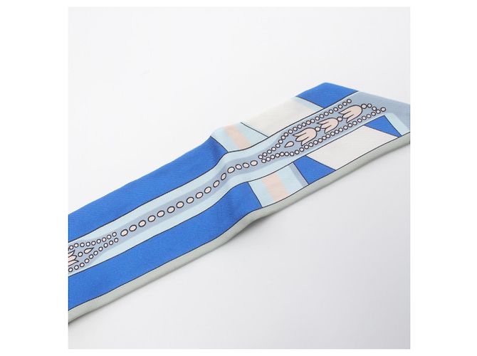 Hermès Foulard in seta Hermes Twilly Balade En Berline Marrone Multicolore - vista 5