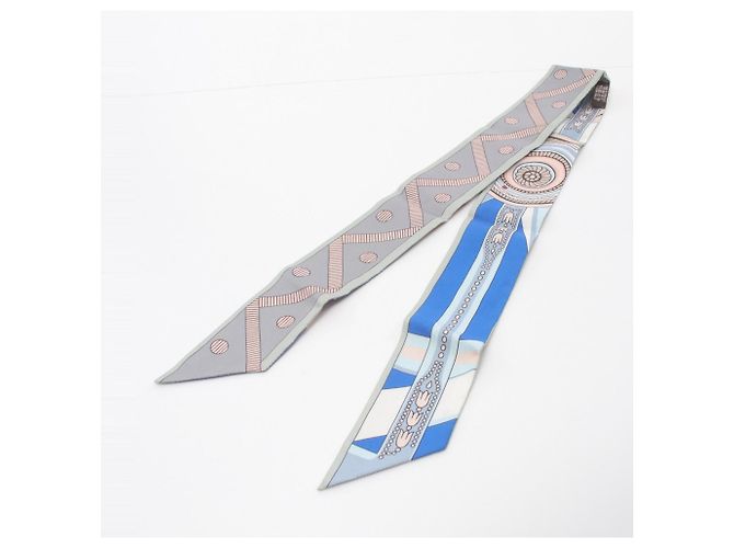 Hermès Foulard in seta Hermes Twilly Balade En Berline Marrone Multicolore - vista 7