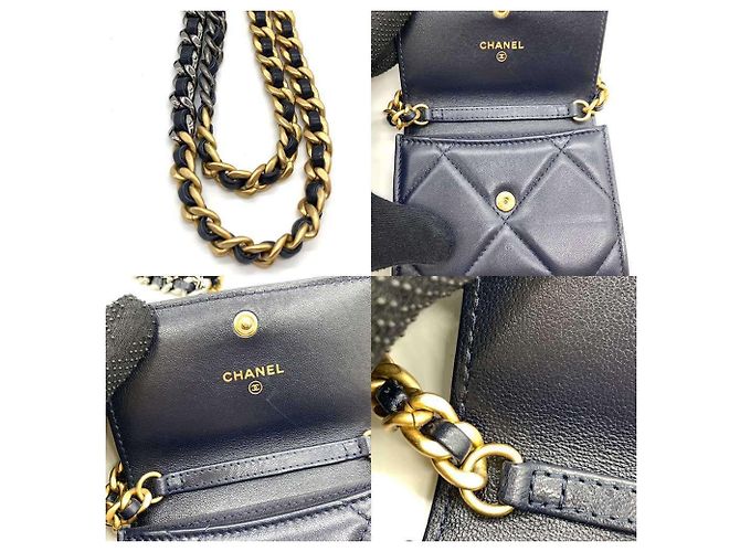 Chanel Geldbörse 19 Flap Marineblau - Ansicht 6