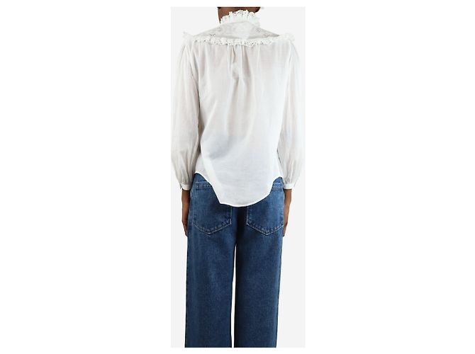 Céline Weiße bestickte Romy-Bluse - Größe UK 8 - Ansicht 2