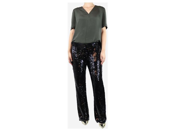 Blumarine Schwarze Paillettenhose - Größe UK 14 - Ansicht 2