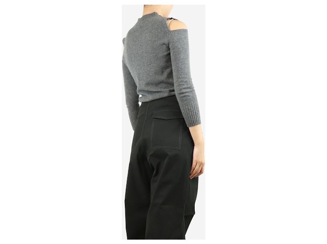Iris & Ink Grau Cashmere Strickoberteil - Größe XS - Ansicht 2