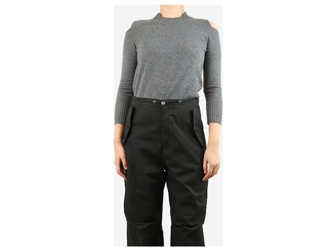 Iris & Ink Grau Cashmere Strickoberteil - Größe XS - Ansicht 3