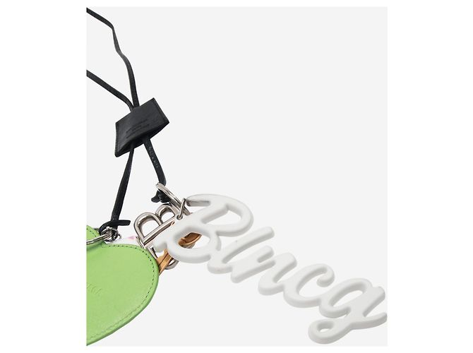 Balenciaga Porte-clés en forme de cœur Le City Charm vert et noir - vue 2