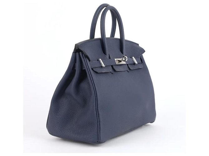 Hermès Birkin 25 Borsa in pelle blu - vista 2