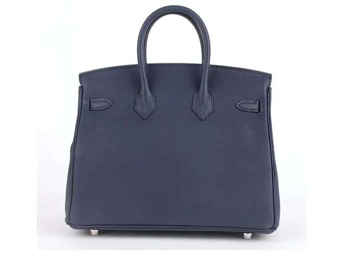Hermès Birkin 25 Borsa in pelle blu - vista 3