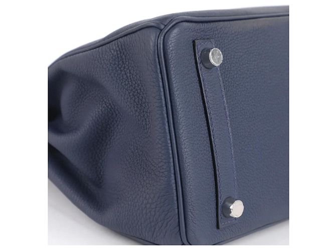 Hermès Birkin 25 Borsa in pelle blu - vista 6
