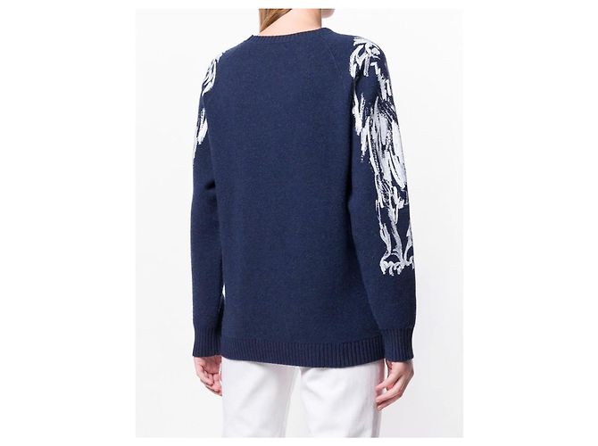 Suéter de cashmere com logo CC da Chanel e leão Azul marinho - vista 6