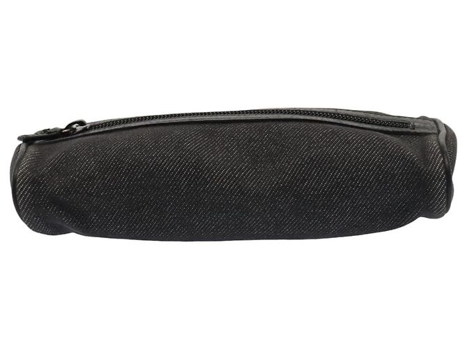 Pochette GUCCI Denim Grigio Argento 90627 Auth ac3227 Marrone - vista 13