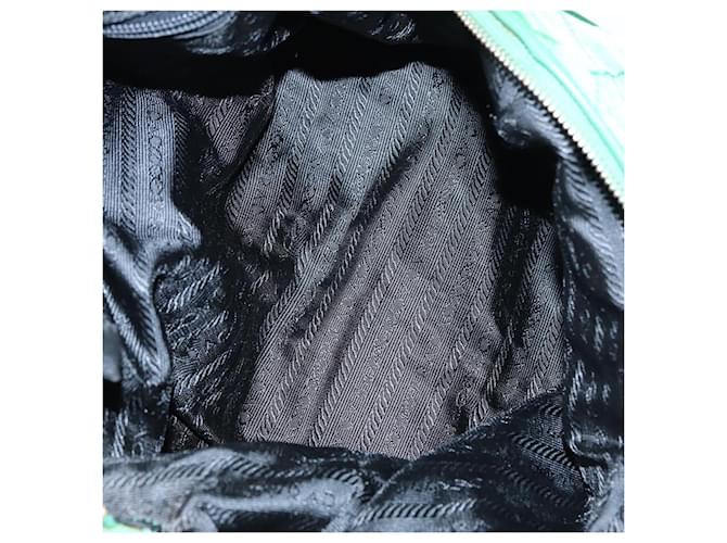 PRADA Borsa a Mano Nylon Verde Oro Auth 86987 D'oro - vista 10