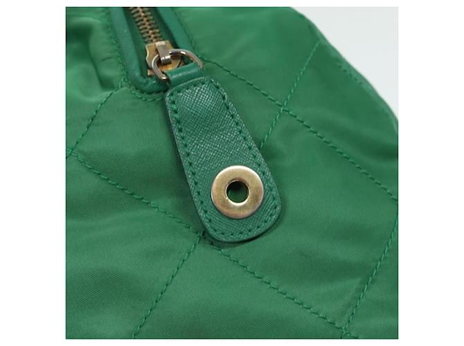 PRADA Borsa a Mano Nylon Verde Oro Auth 86987 D'oro - vista 7