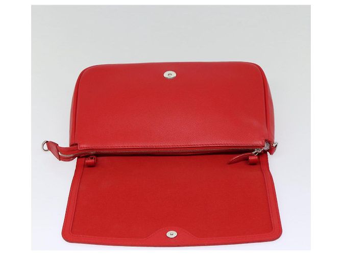LOUIS VUITTON Parnasea Esan Ciel Borsa a Spalla in Pelle Rossa M94448 LV Auth bs17244 Rosso - vista 10