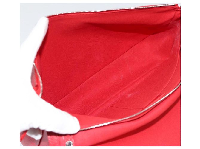 LOUIS VUITTON Parnasea Esan Ciel Borsa a Spalla in Pelle Rossa M94448 LV Auth bs17244 Rosso - vista 11