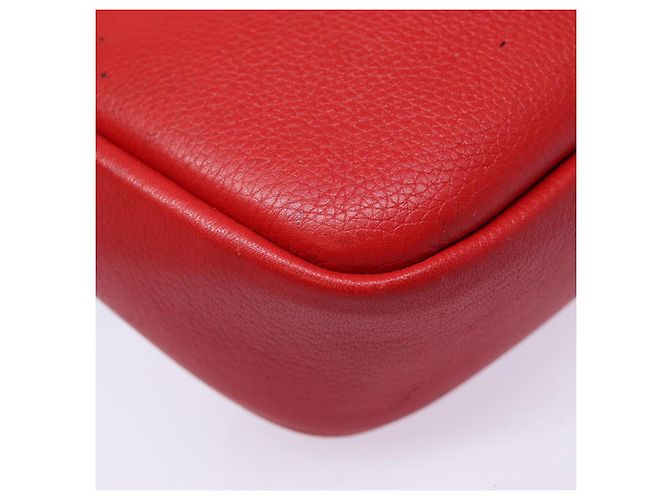 LOUIS VUITTON Parnasea Esan Ciel Borsa a Spalla in Pelle Rossa M94448 LV Auth bs17244 Rosso - vista 15