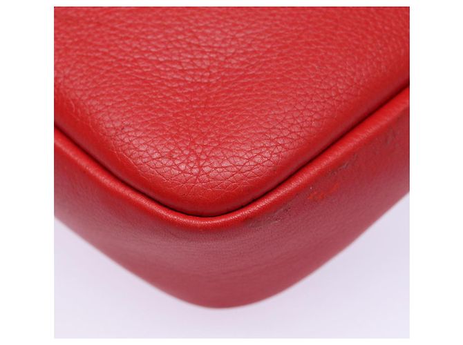 LOUIS VUITTON Parnasea Esan Ciel Borsa a Spalla in Pelle Rossa M94448 LV Auth bs17244 Rosso - vista 16