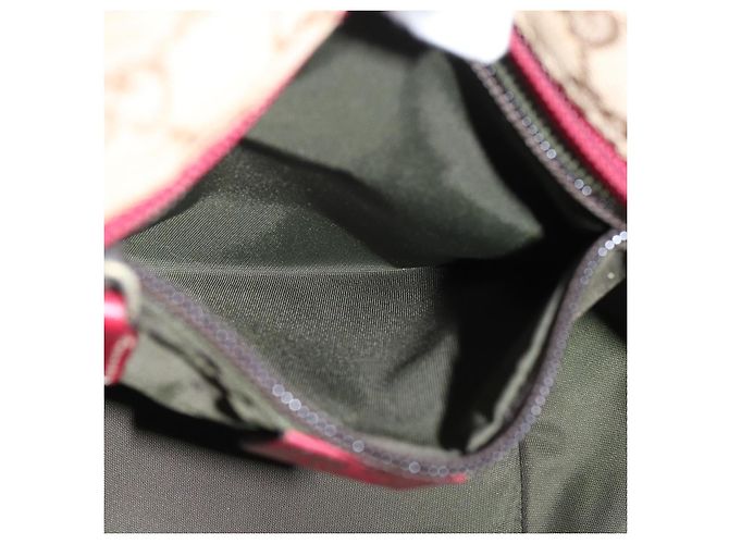 Borsa a Spalla GUCCI GG Canvas Sherry Line Beige Rosso Auth ki4899 - vista 21