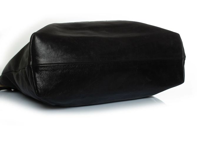 Chanel, Deca coco 2-Wege Tote Tasche aus schwarzem Leder - Ansicht 5