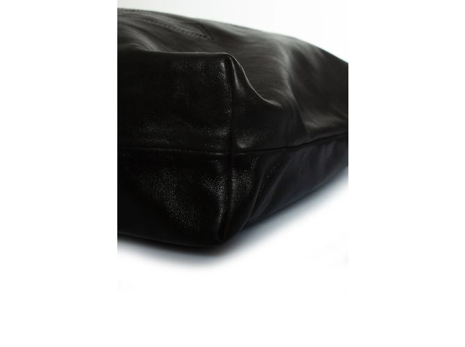 Chanel, Deca coco 2-Wege Tote Tasche aus schwarzem Leder - Ansicht 6