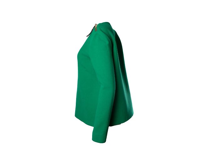 Marni, top de lana verde con cremalleras - vista 3