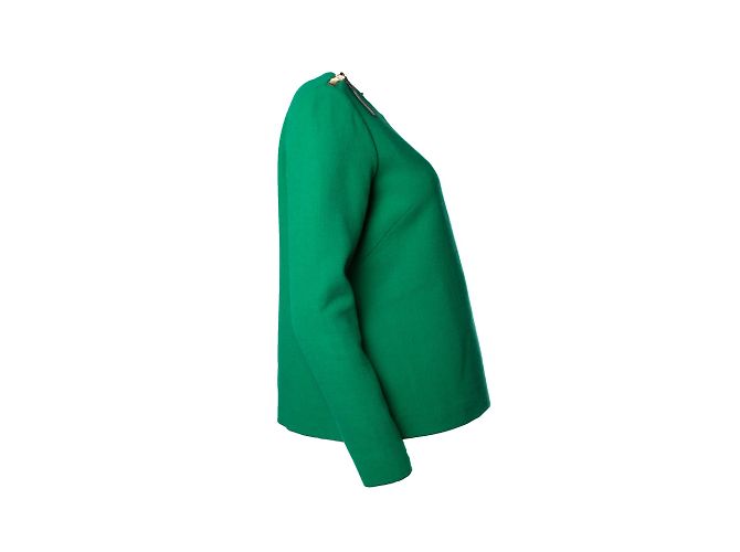 Marni, top de lana verde con cremalleras - vista 4