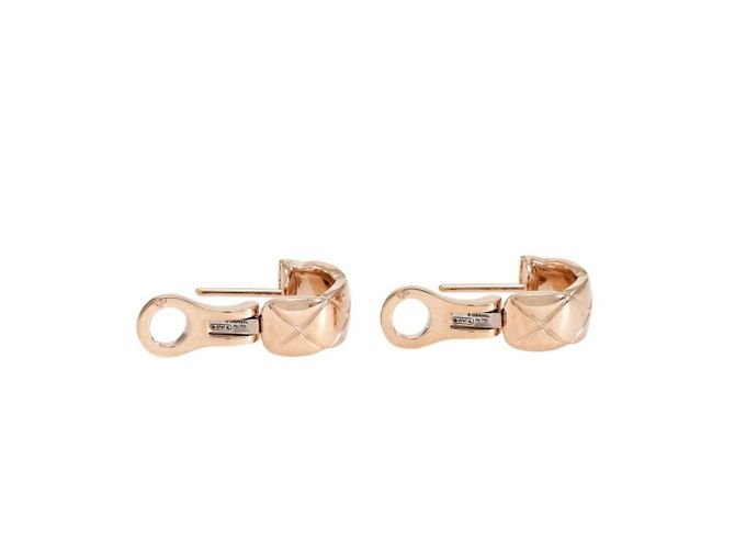 Orecchini a cerchio in oro beige K18BG Chanel Coco Crush - vista 3