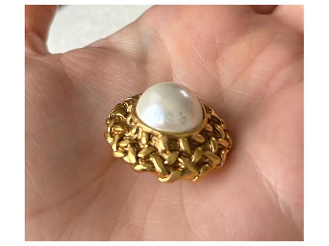 Orecchini Chanel a clip dorati e perle D'oro - vista 9