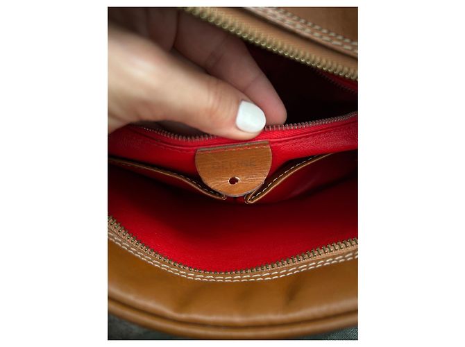 Borsa a tracolla Céline in pelle marrone - vista 13