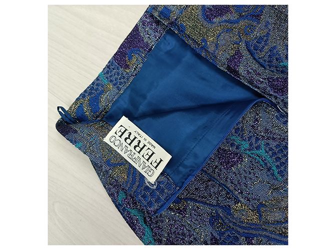 Falda en lurex azul Gianfranco Ferré - vista 3