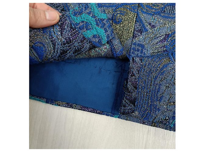 Falda en lurex azul Gianfranco Ferré - vista 5