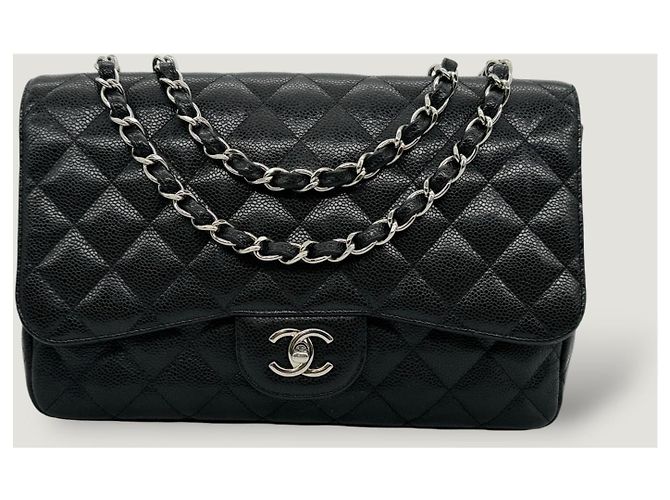 Timeless borsa a flap jumbo classica senza tempo CHANEL Nero - vista 2