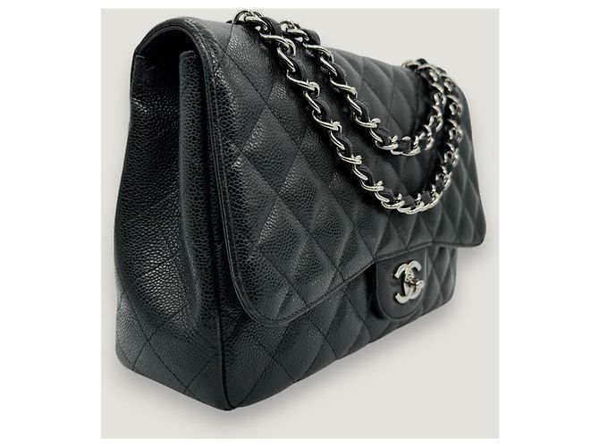 Timeless borsa a flap jumbo classica senza tempo CHANEL Nero - vista 3