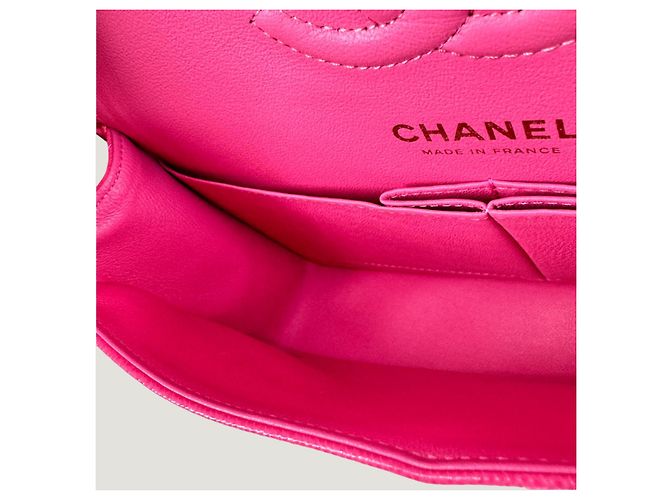 Borsa classica a doppio flap senza tempo CHANEL caviar rosa 2.55 - vista 12
