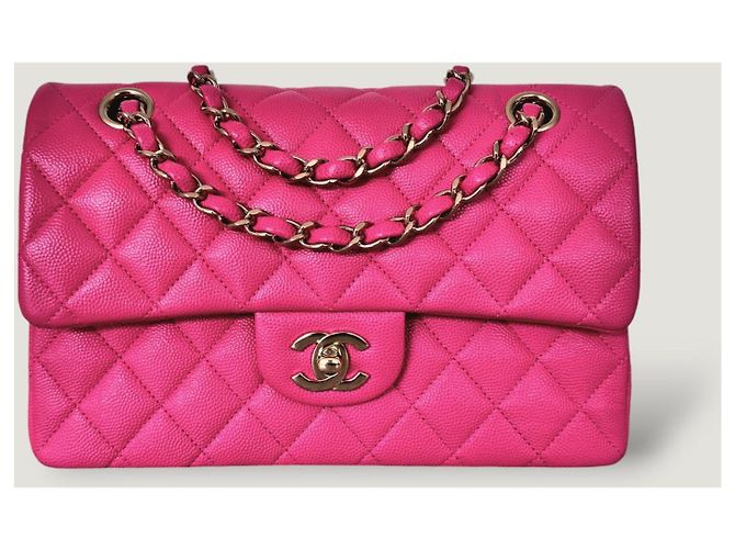 Borsa classica a doppio flap senza tempo CHANEL caviar rosa 2.55 - vista 2