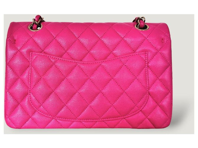 Borsa classica a doppio flap senza tempo CHANEL caviar rosa 2.55 - vista 4