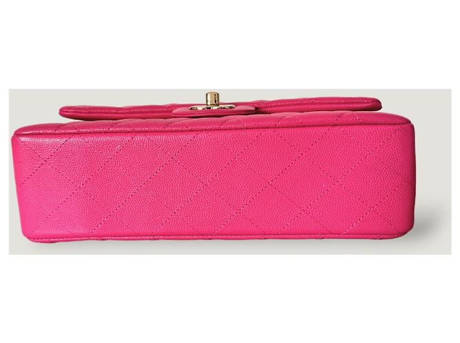 Borsa classica a doppio flap senza tempo CHANEL caviar rosa 2.55 - vista 6