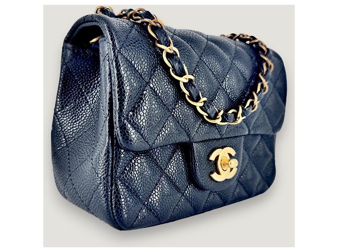 Timeless CHANEL clásico atemporal cuadrado mini caviar negro - vista 3