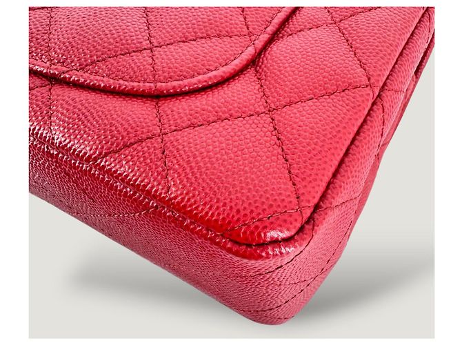 CHANEL clásico atemporal rectangular caviar rojo Roja - vista 15