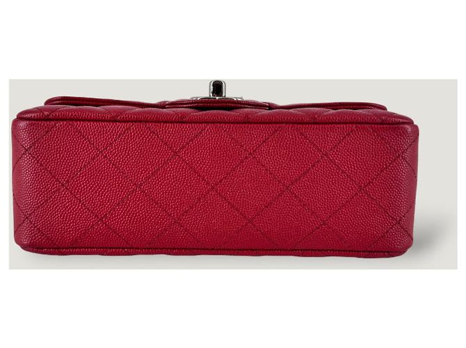 CHANEL clásico atemporal rectangular caviar rojo Roja - vista 6