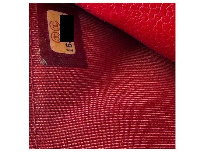 Wallet On Chain CHANEL Portafoglio a Catena WOC caviar Rosso - vista 12