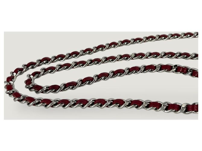 Wallet On Chain CHANEL Portafoglio a Catena WOC caviar Rosso - vista 16