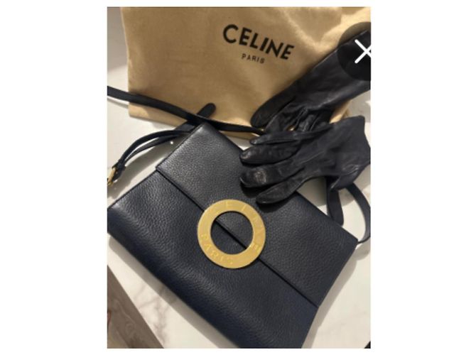 All Soft Borsa a mano Céline M09 in pelle blu navy Blu scuro - vista 2