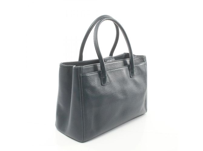Executive Borsa Tote Esecutiva Chanel in Pelle Blu Navy - vista 3