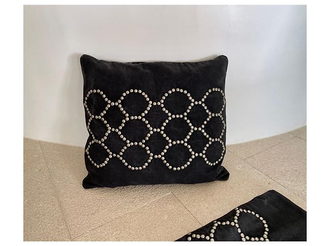 2 federe per cuscini nere con borchie By Malene Birger 45 x 45 cm Nero - vista 2