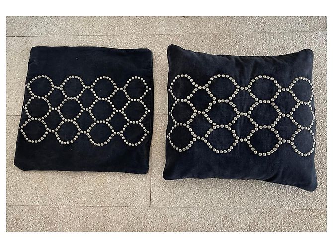 2 federe per cuscini nere con borchie By Malene Birger 45 x 45 cm Nero - vista 6